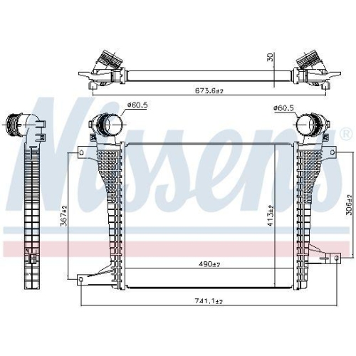 NISSENS Ladeluftk&uuml;hler ** FIRST FIT ** 961124