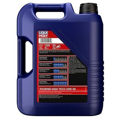 Motoröl LIQUI MOLY 1255 Touring High Tech 20W-50 Mineralisch Motorenöl Öl 5L
