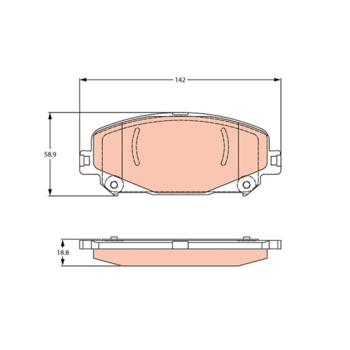 TRW Bremsbelagsatz, Scheibenbremse GDB2268