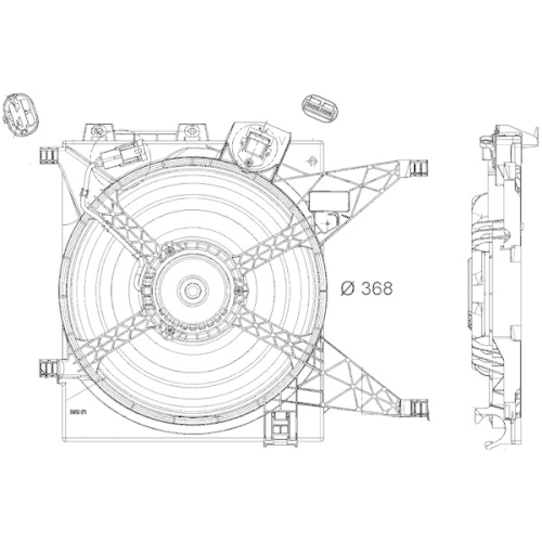 MAHLE L&uuml;fter, Motork&uuml;hlung BEHR *** PREMIUM LINE *** CFF 191 000P