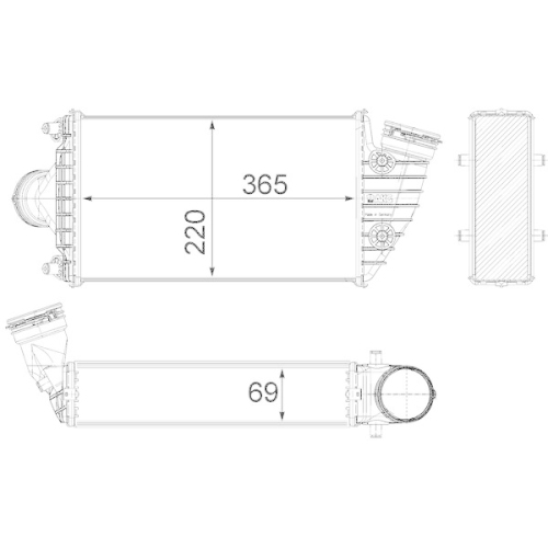 MAHLE Ladeluftk&uuml;hler BEHR *** PREMIUM LINE *** CI 380 000P