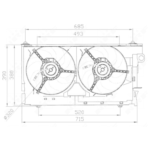 NRF L&uuml;fter, Motork&uuml;hlung 47030