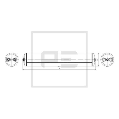 PE Automotive Luftbeh&auml;lter, Druckluftanlage 076.454-81A