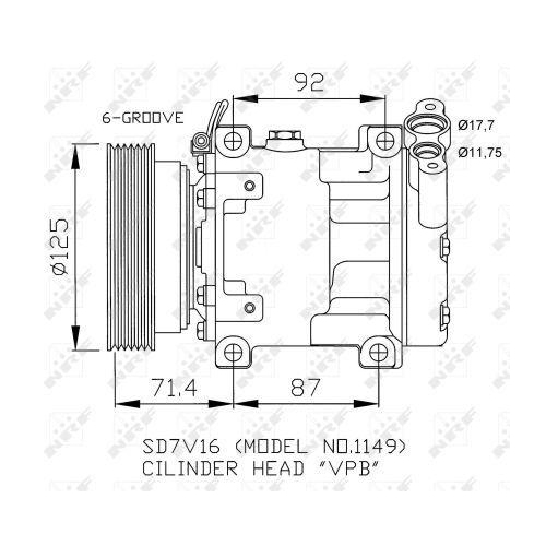 NRF Kompressor, Klimaanlage 32267