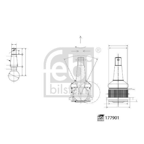 FEBI BILSTEIN Trag-/F&uuml;hrungsgelenk 177901