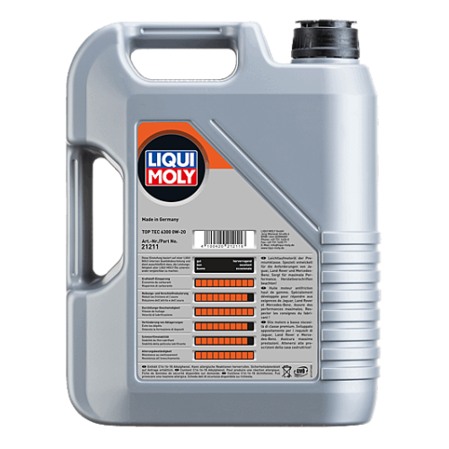 Motor&ouml;l Motoren&ouml;l LIQUI MOLY Top Tec 6300 0W-20 - 21211 Diesel & Benzin 5 Liter