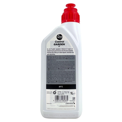 Castrol Garden 2T Motor&ouml;l API TC Gartenger&auml;te Rasenm&auml;her 1 Liter Flasche 15F1C4