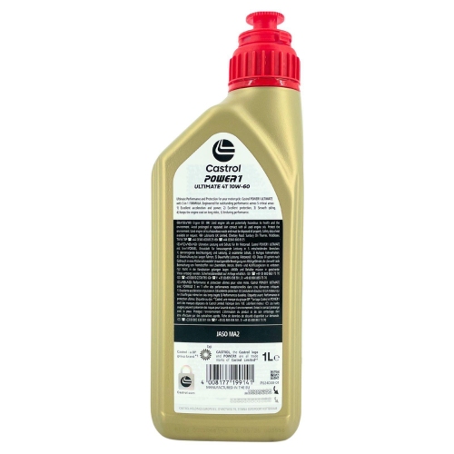 Motor&ouml;l Castrol Power 1 Ultimate 4T 10W-60 Motorrad JASO MA2 1 Liter 160EF6