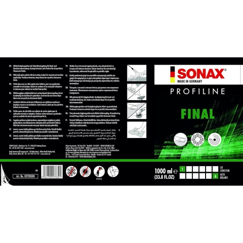 SONAX PROFILINE Final, Hochglanzpolitur, 1 Liter 02783000