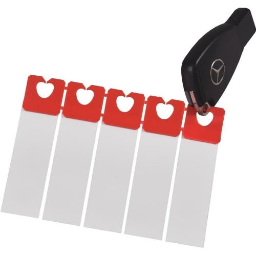 1000 Schl&uuml;sselanh&auml;nger Clip unbedruckt, Easy-Clip-System, beschreibbar, rot