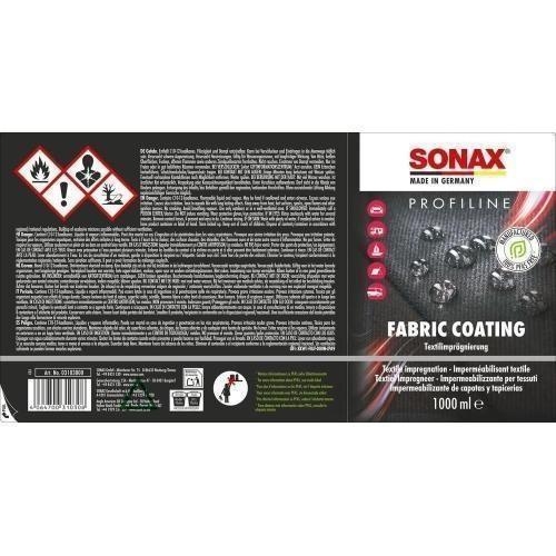 3x SONAX PROFILINE FabricCoating 1 Liter Textilimprägnierung Cabrio Sitze Zelte