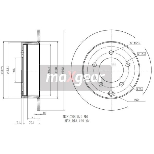 MAXGEAR Bremsscheibe 19-2389
