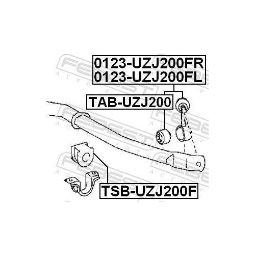 FEBEST Stange/Strebe, Stabilisator 0123-UZJ200FL