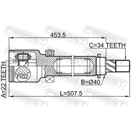 FEBEST Gelenksatz, Antriebswelle 2111-CB8RH