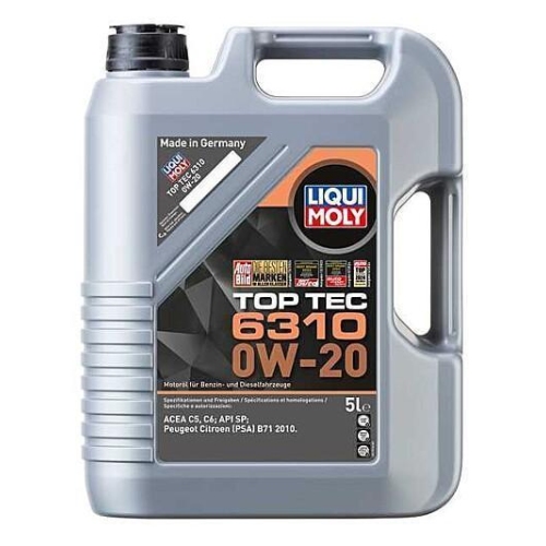 Motor&ouml;l Motoren&ouml;l Top Tec 6310 0W-20 Liqui Moly 15 Liter Kanister PSA B71 2010