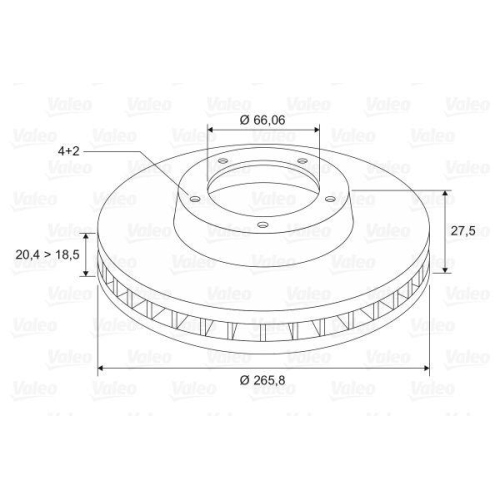 VALEO Bremsscheibe 186198