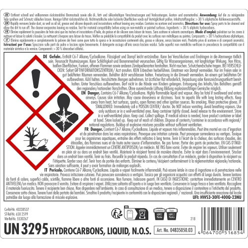 SONAX Bremsenreiniger Teilereiniger 5L Spezialreiniger Kupplung Bremse 04835050