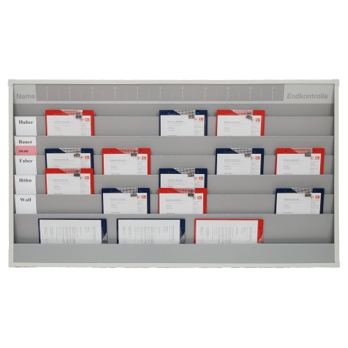 Werkstattplaner f&uuml;r Kfz-Betriebe A4 6 Schienen H: 900 mm B: 1580 mm Ablagefach