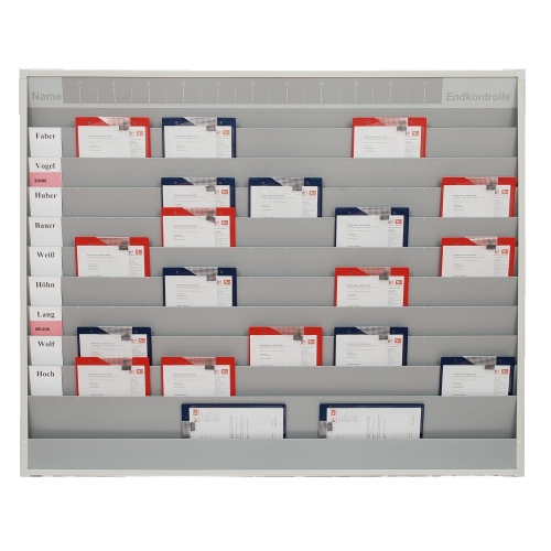 Werkstattplaner f&uuml;r Kfz-Betriebe A4 10 Schienen H: 1282 mm B: 1580 mm EICHNER