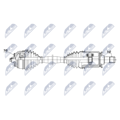 NTY Antriebswelle NPW-BM-251