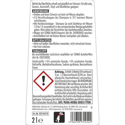 2 St&uuml;ck SONAX AutoShampoo Konzentrat 2 Liter 03145410