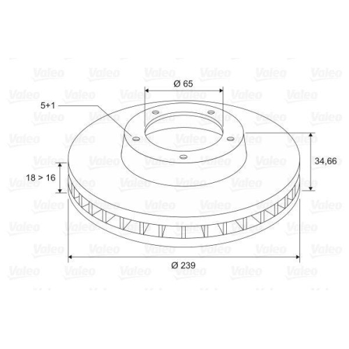 VALEO Bremsscheibe 186888