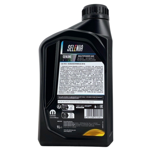 Motor&ouml;l Motoren&ouml;l Selenia Multipower Gas 5W-40 1 Liter 70552EF8EU