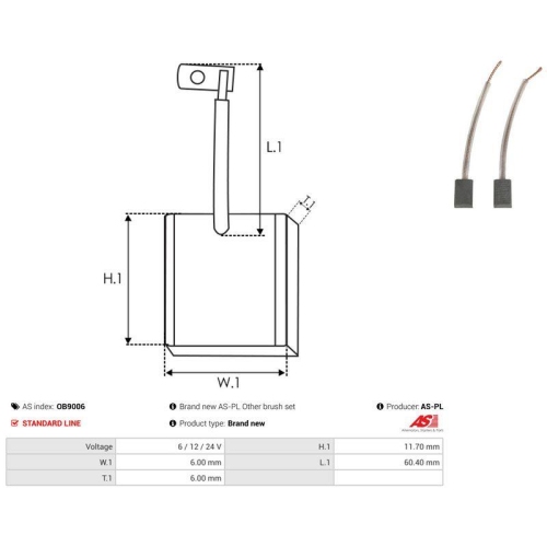 AS-PL Kohleb&uuml;rste, Generator AS OB9006