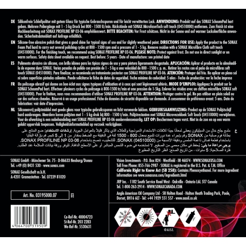 Sonax Lackpolitur PROFILINE FS 05-04 03195000 Kanister 5 Liter