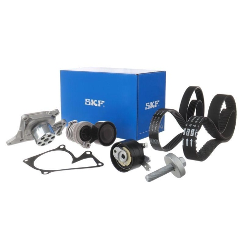 SKF Wasserpumpe + Zahn-/Keilrippenriemensatz MASTERKIT VKMC 16001
