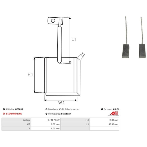 AS-PL Kohleb&uuml;rste, Generator AS OB9030