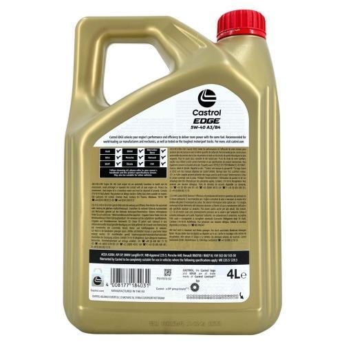 Motor&ouml;l Castrol Edge 5W-40 A3/B4 API SP MB Renault VW BMW - 4 Liter 15F718