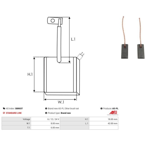 AS-PL Kohleb&uuml;rste, Generator AS OB9037