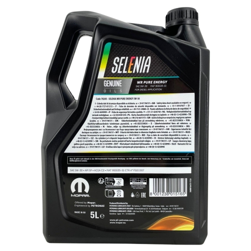 Motor&ouml;l Motoren&ouml;l Selenia WR Pure Energy 5W-30 5 Liter 70205MF2EU