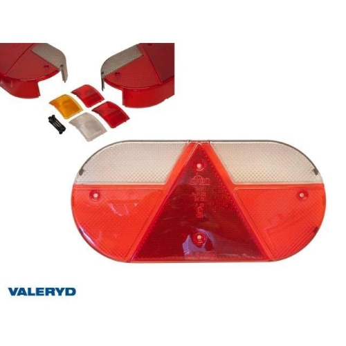 Lichtscheibe Jokon R&uuml;cklicht 283*135*60 mit Dreiecksreflektor Valeryd 3120071
