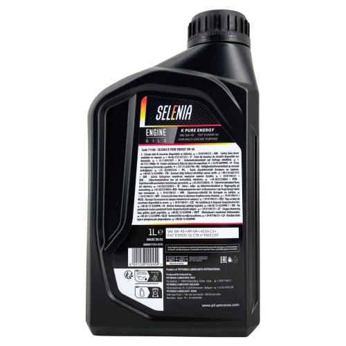 Motor&ouml;l Motoren&ouml;l EOL! Selenia K Pure Energy 5W-40 1 Liter 71188E18EU