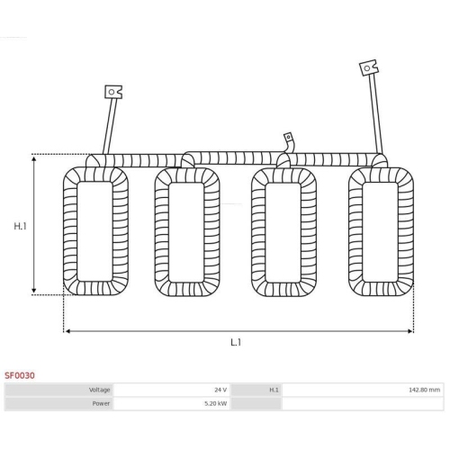 AS-PL Erregerwicklung, Starter Brandneu AS-PL