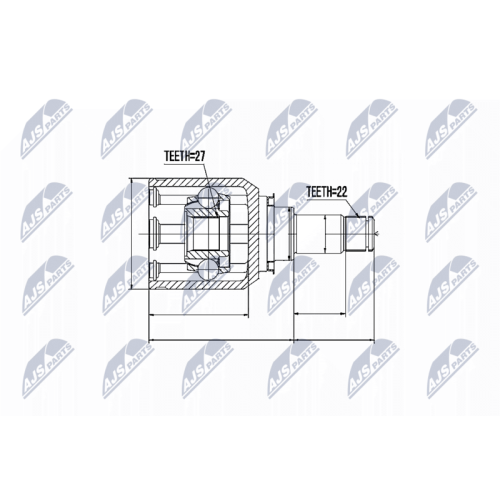 NTY Gelenksatz, Antriebswelle NPW-ME-007