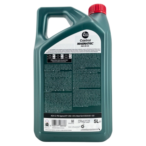 Castrol Ford Motor&ouml;l Motoren&ouml;l 0W-30 C2 15F6BF PSA B71 2312, ACEA C2 5 Liter