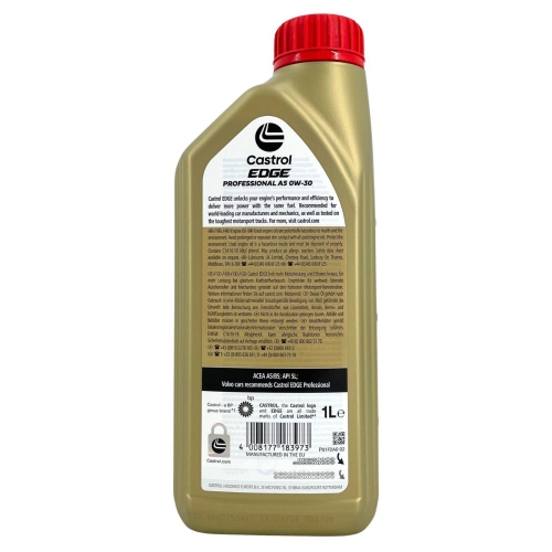 Motor&ouml;l Motoren&ouml;l Castrol Edge Professional A5 0W-30 - 1 Liter Flasche 15F6B2