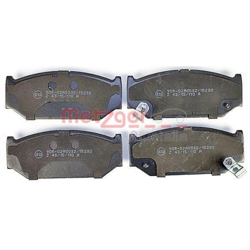 METZGER AUTOTEILE Bremsbelagsatz, Scheibenbremse 1170813