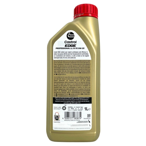 Motor&ouml;l Motoren&ouml;l Castrol Edge Professional LL IV FE 0W-20 - 1 Liter 15F6D4
