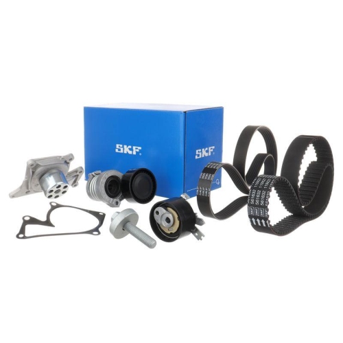 SKF Wasserpumpe + Zahn-/Keilrippenriemensatz MASTERKIT VKMC 16003