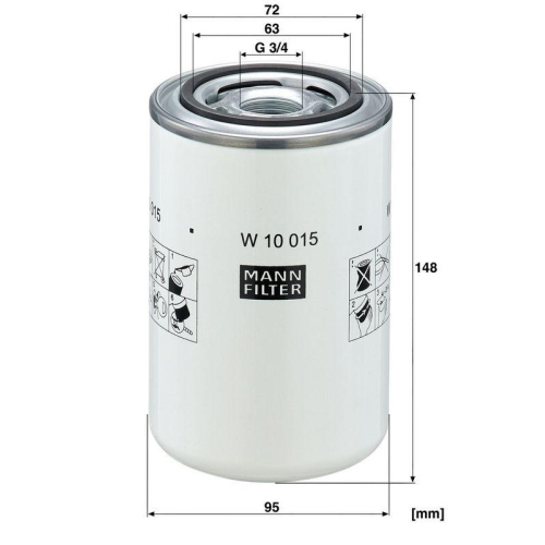 MANN-FILTER Filter, Arbeitshydraulik W 10 015