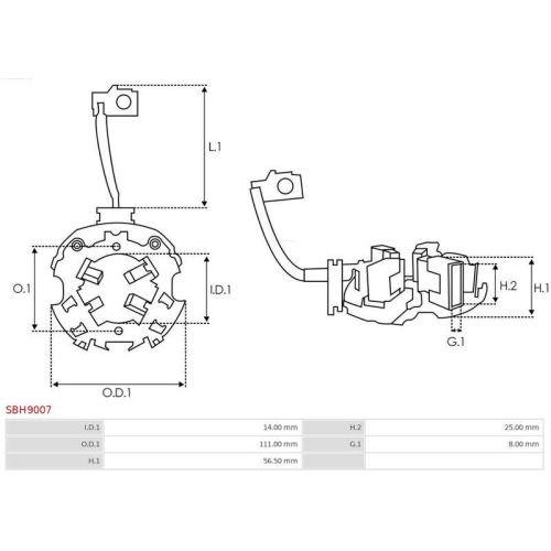 AS-PL Halter, Kohleb&uuml;rsten Brandneu AS-PL
