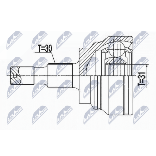 NTY Gelenksatz, Antriebswelle NPZ-ME-031