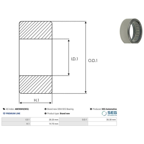 AS-PL Lager SEG Automotive ABE9069(SEG)