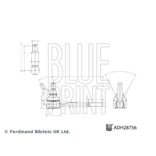 BLUE PRINT Spurstangenkopf ADH28756