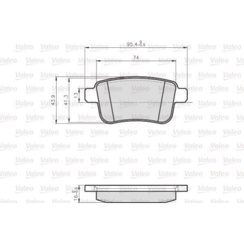 VALEO Bremsbelagsatz, Scheibenbremse OPTIPACK for LCV 872692