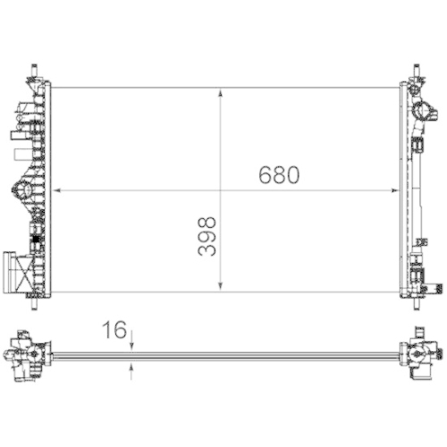 MAHLE Kühler, Motorkühlung BEHR *** PREMIUM LINE *** CR 1097 000P